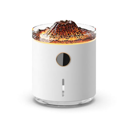 HX127 Mini Volcano Lava Aromatherapy Diffuser Small Household Atmosphere Humidifier, Color: White by bashfashion
