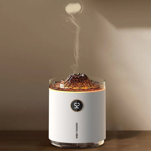 HX127 Mini Volcano Lava Aromatherapy Diffuser Small Household Atmosphere Humidifier, Color: White by bashfashion