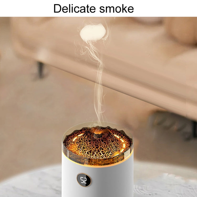 HX127 Mini Volcano Lava Aromatherapy Diffuser Small Household Atmosphere Humidifier, Color: White by bashfashion