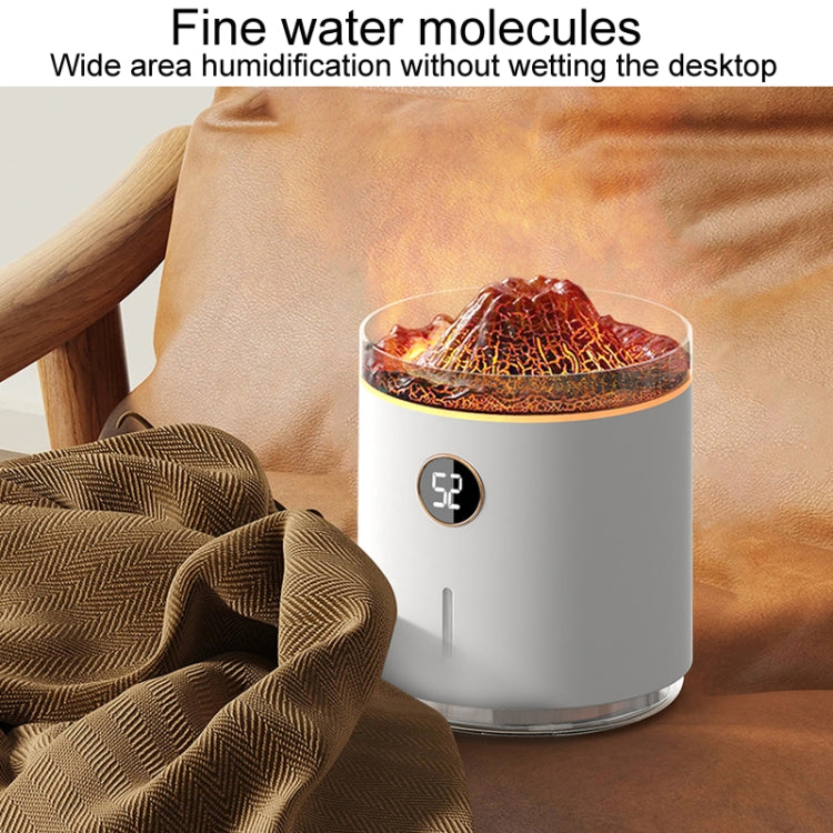 HX127 Mini Volcano Lava Aromatherapy Diffuser Small Household Atmosphere Humidifier, Color: White by bashfashion