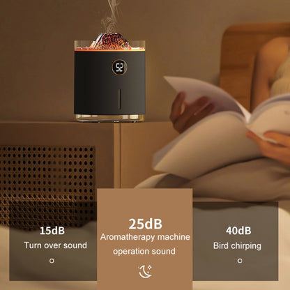 HX127 Mini Volcano Lava Aromatherapy Diffuser Small Household Atmosphere Humidifier, Color: White by bashfashion