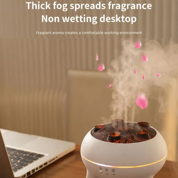 Dynamic Multi-Spray Aromatherapy Diffuser With Colorful Lights Remote Control Humidifier UK Plug(V80 Spit Circle Upgrade Model) by bashfashion