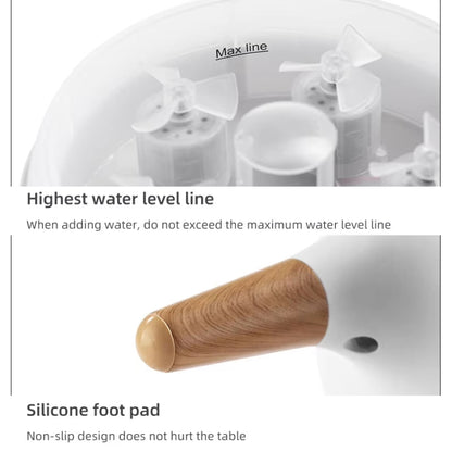 Dynamic Multi-Spray Aromatherapy Diffuser With Colorful Lights Remote Control Humidifier UK Plug(V80 Spit Circle Upgrade Model) by bashfashion