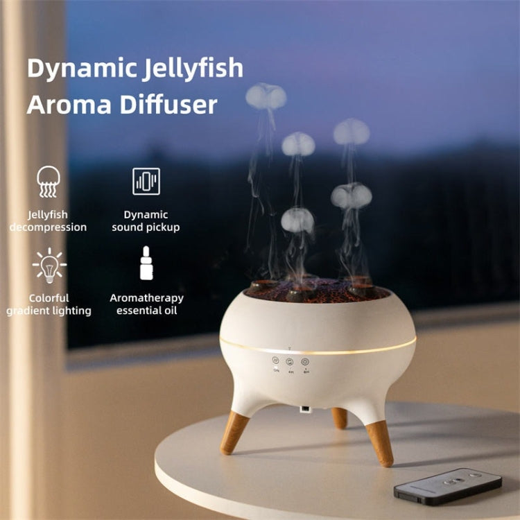 Dynamic Multi-Spray Aromatherapy Diffuser With Colorful Lights Remote Control Humidifier UK Plug(V80 Spit Circle Upgrade Model) by bashfashion