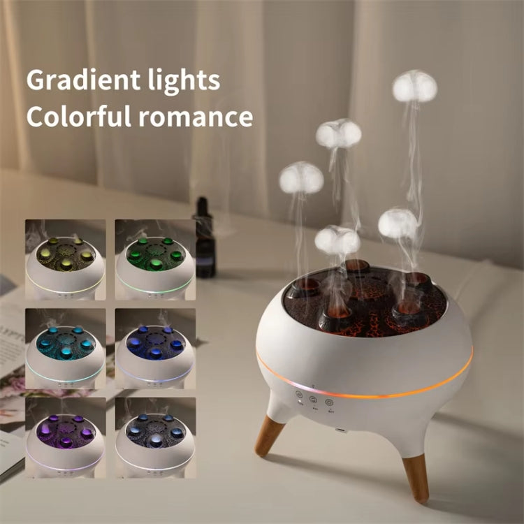 Dynamic Multi-Spray Aromatherapy Diffuser With Colorful Lights Remote Control Humidifier UK Plug(V80 Spit Circle Upgrade Model) by bashfashion