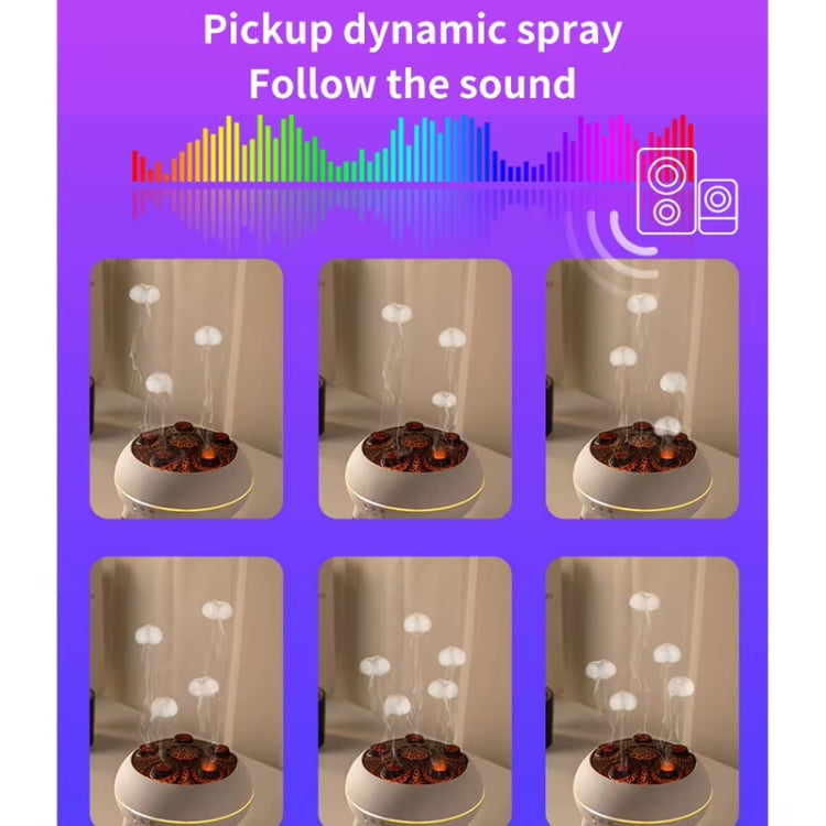 Dynamic Multi-Spray Aromatherapy Diffuser With Colorful Lights Remote Control Humidifier UK Plug(V80 Spit Circle Upgrade Model) by bashfashion