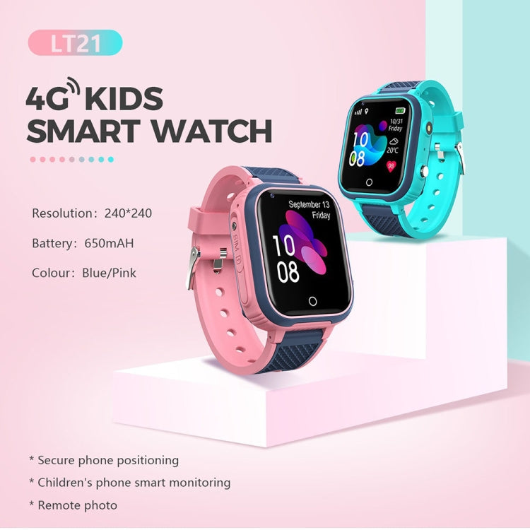 LT21 1.4-Inch 4G Global Full Network IP67 Waterproof WIFI Children Smart Watch(Blue) by bashfashion