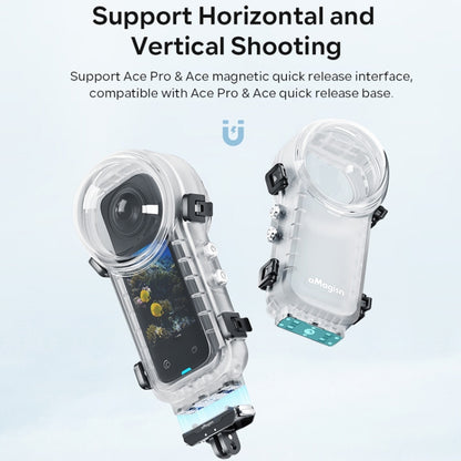 For Insta360 X4 aMagisn 50m Depth Waterproof Protective Case Quick Release Invisible Diving Cover by aMagisn