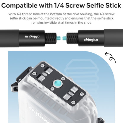 For Insta360 X4 aMagisn 50m Depth Waterproof Protective Case Quick Release Invisible Diving Cover by aMagisn