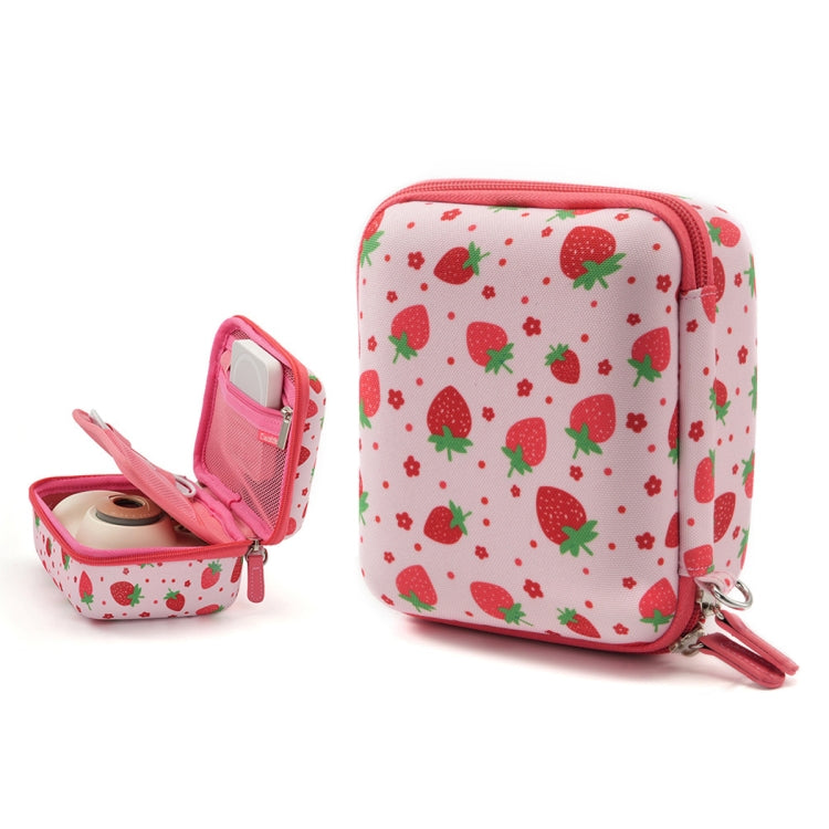 Cwatcun D156 Large Portable Storage Bag Small Microslice Hard Shell Camera Bag(Strawberry Pink) by Cwatcun