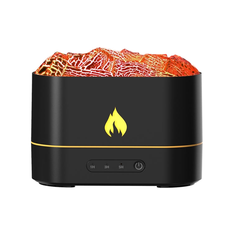 HX853B USB Plug-In Colorful Flame Lighting Effect Aromatherapy Humidifier(Black) by bashfashion