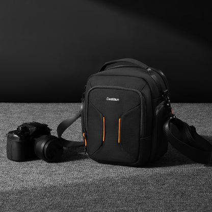 Cwatcun D140 Shoulder Crossbody Camera Storage Bag Shockproof Dropproof Leisure Outdoor Small Bag, Color: Small Black by Cwatcun
