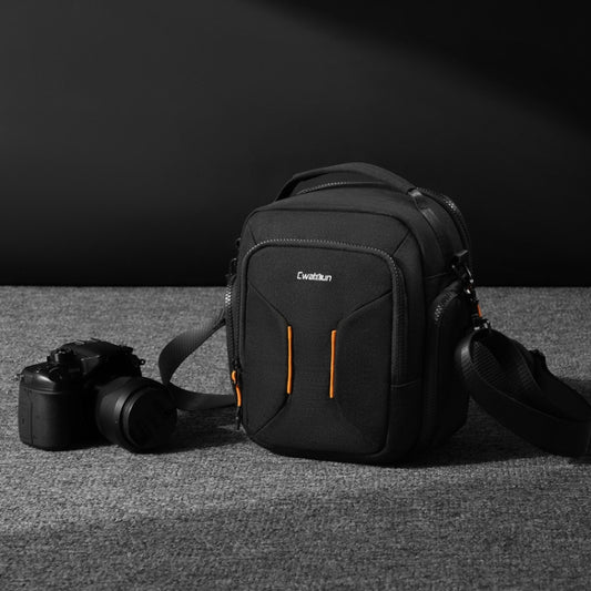 Cwatcun D140 Shoulder Crossbody Camera Storage Bag Shockproof Dropproof Leisure Outdoor Small Bag, Color: Large Black by Cwatcun