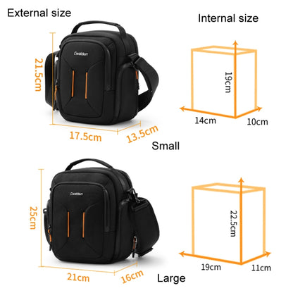 Cwatcun D140 Shoulder Crossbody Camera Storage Bag Shockproof Dropproof Leisure Outdoor Small Bag, Color: Small Black by Cwatcun