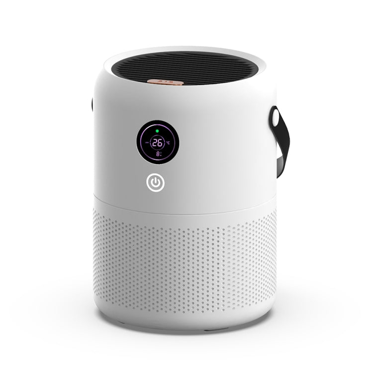 HX830 Smart Digital Display UV Ultraviolet Sterilization Desktop Negative Ion Air Purifier(White) by bashfashion