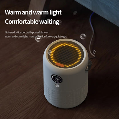 HX830 Smart Digital Display UV Ultraviolet Sterilization Desktop Negative Ion Air Purifier(White) by bashfashion