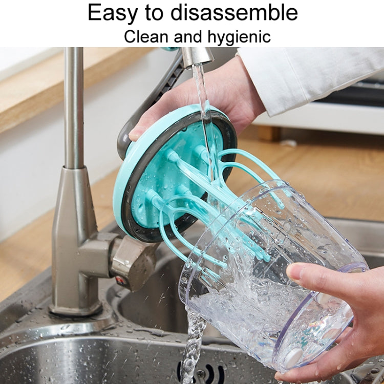 Home Baking Cream Whipper Kitchen Semi-Automatic Hand Egg Whisk Mixing Stick(Blue) by bashfashion