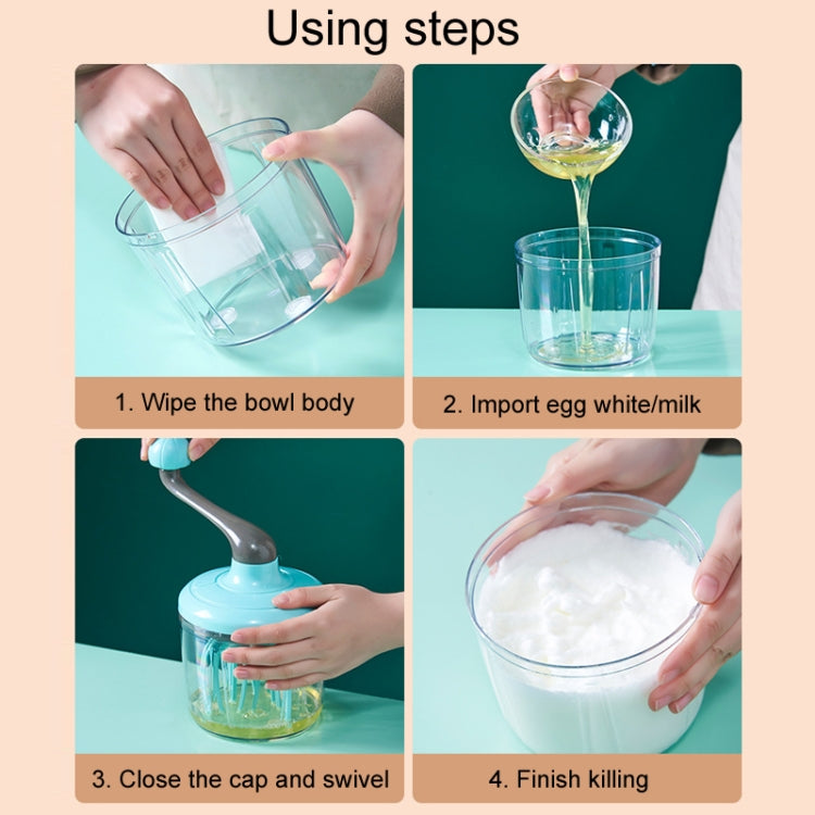 Home Baking Cream Whipper Kitchen Semi-Automatic Hand Egg Whisk Mixing Stick(Green) by bashfashion