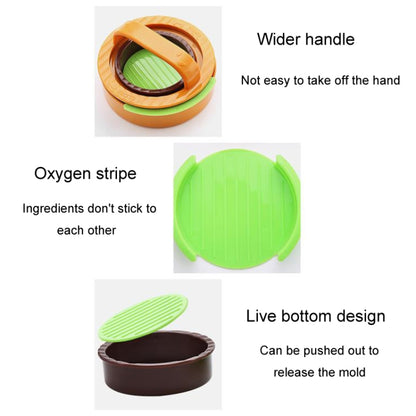 Round Burger Making Tools Kitchen Combo Meat Press Kit(Black) by bashfashion