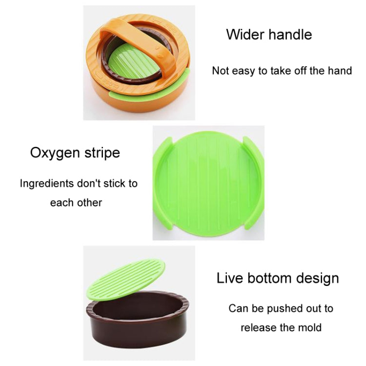 Round Burger Making Tools Kitchen Combo Meat Press Kit(Burger Color) by bashfashion