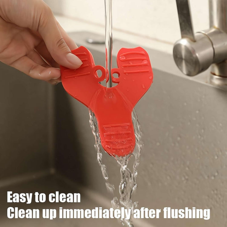 2pcs /Pack Silicone 3-Finger Anti-Scalding Clip Heat Resistant Gloves Bowl Dish Lifter(Red) by bashfashion