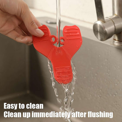 2pcs /Pack Silicone 3-Finger Anti-Scalding Clip Heat Resistant Gloves Bowl Dish Lifter(Purple) by bashfashion