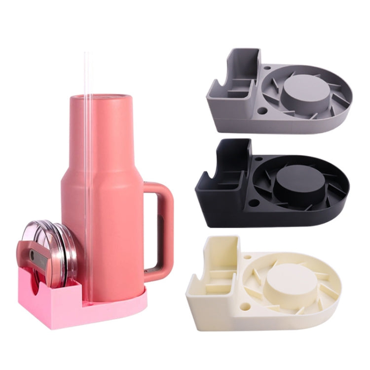 For Stanley 40oz/30oz Tumbler Drain Rack With Lid & Straw Holder(Beige) by bashfashion