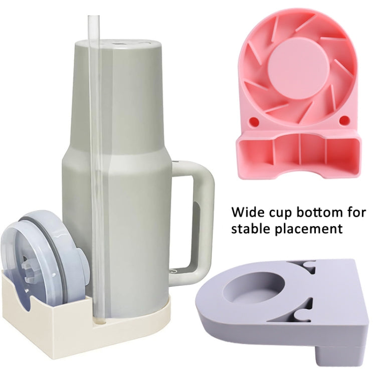 For Stanley 40oz/30oz Tumbler Drain Rack With Lid & Straw Holder(Gray) by bashfashion