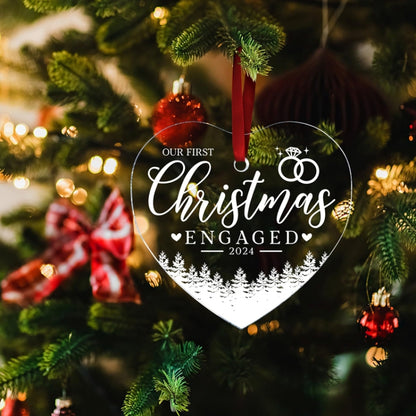 Christmas Acrylic Transparent Decoration Blessing Pendant Home Christmas Tree Ornament, Style: Car by bashfashion