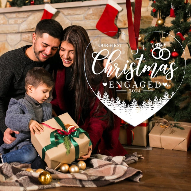 Christmas Acrylic Transparent Decoration Blessing Pendant Home Christmas Tree Ornament, Style: Car by bashfashion