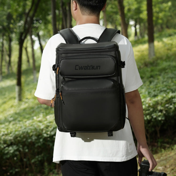 Cwatcun D141 Shoulder Drone Bag Large Capacity Multifunctional Waterproof Photography SLR Camera Bag(Black Extra Large) by Cwatcun