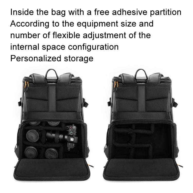 Cwatcun D141 Shoulder Drone Bag Large Capacity Multifunctional Waterproof Photography SLR Camera Bag(Black Extra Large) by Cwatcun