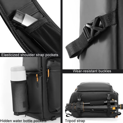 Cwatcun D141 Shoulder Drone Bag Large Capacity Multifunctional Waterproof Photography SLR Camera Bag(Black Extra Large) by Cwatcun