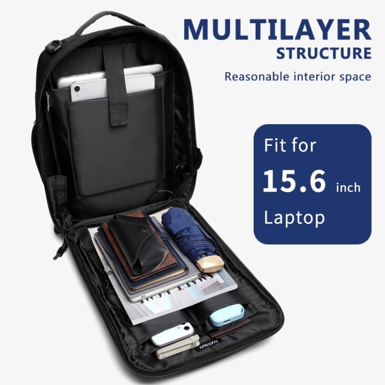 Ozuko Business Laptop USB Backpack Men Schoolbag(Dark Blue) by ozuko