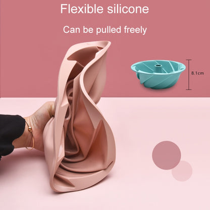 Swirl Model Silicone Cake Mold Household High Temperature Resistance Baking Pan(Pink) by bashfashion