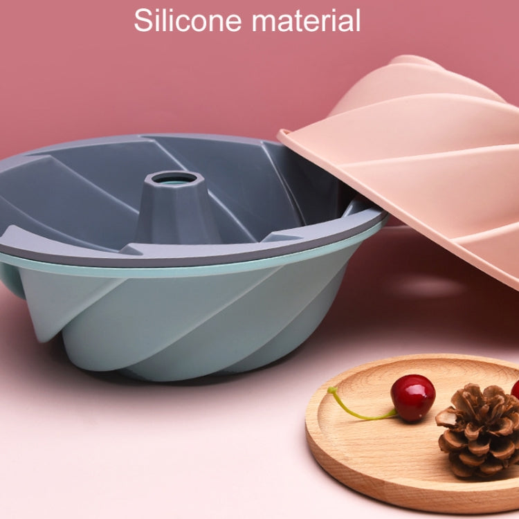 Swirl Model Silicone Cake Mold Household High Temperature Resistance Baking Pan(Pink) by bashfashion