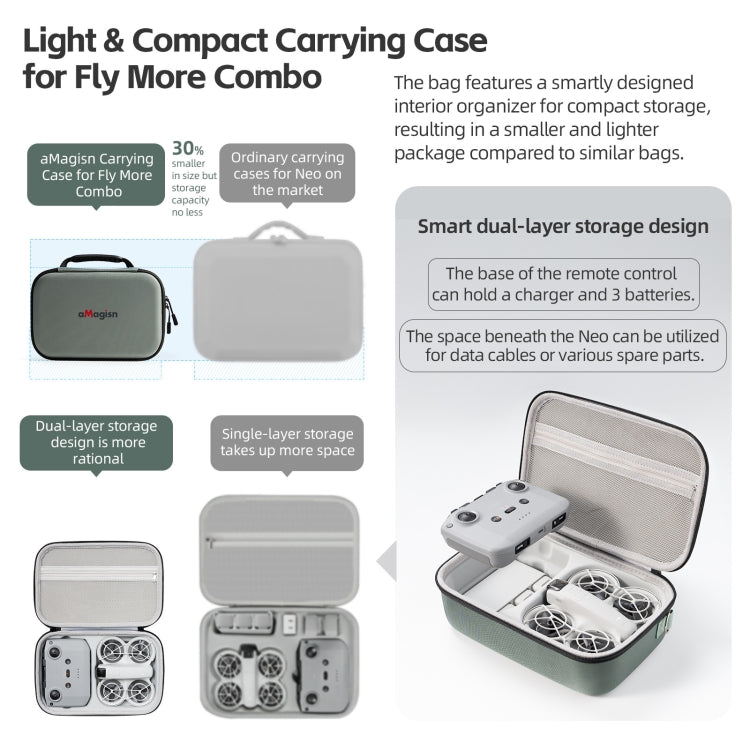 For DJI NEO Fly More Combo aMagisn Handbag Shoulder Bag(Green) by aMagisn