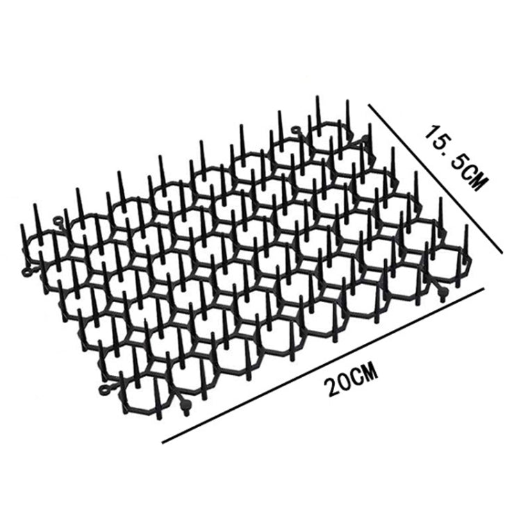 12pcs / Box Anti-Cats Barbed Spike Net Mat Sofas Gate Garden Cats Repellent Tool, Style: Without Screw(Black) by bashfashion