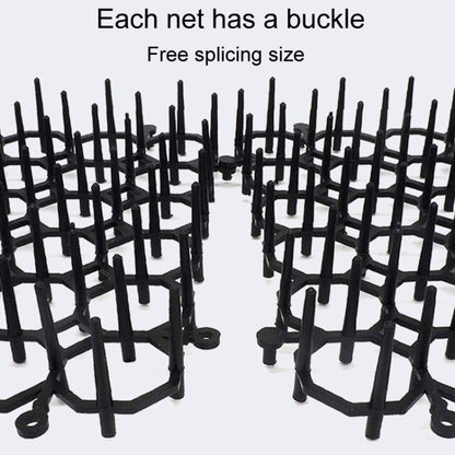 12pcs / Box Anti-Cats Barbed Spike Net Mat Sofas Gate Garden Cats Repellent Tool, Style: Without Screw(Black) by bashfashion