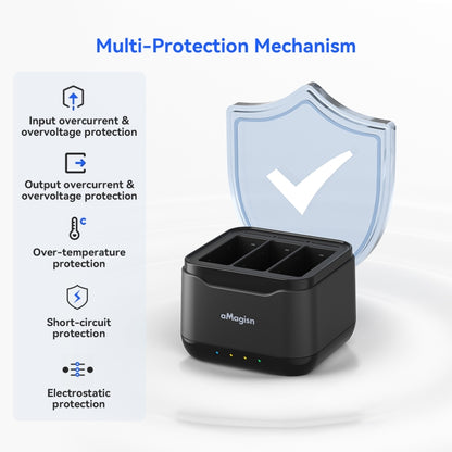 For GoPro HERO13 Black AMagisn Battery Charger Charging Seat by aMagisn