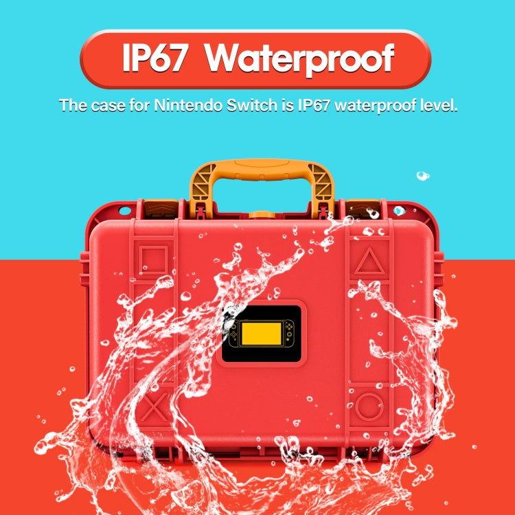 DEVASO For Switch / OLED IP67 Waterproof Storage Case Hardshell Bag, Color: Orange Blue by DEVASO