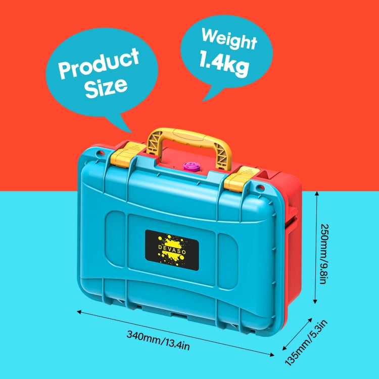 DEVASO For Switch / OLED IP67 Waterproof Storage Case Hardshell Bag, Color: Orange Blue by DEVASO