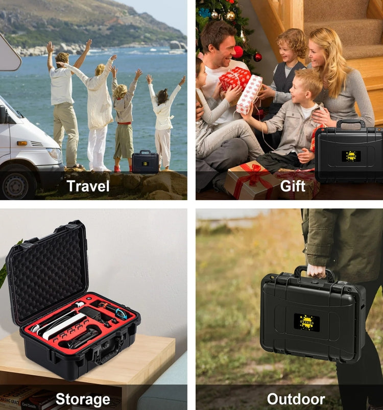DEVASO For Switch / OLED IP67 Waterproof Storage Case Hardshell Bag, Color: Black+Shoulder Strap by DEVASO