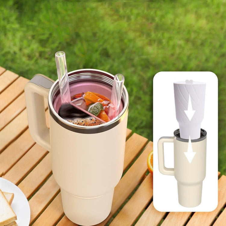 For Stanley Cup 2-divided Silicone Liner Compartment Cup, Size: 40oz(Beige) by bashfashion