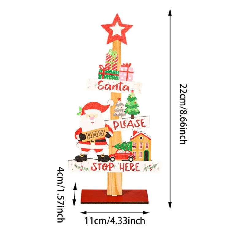 Christmas Decoration Wooden Desktop Ornament Restaurant Bar Scene Layout Decoration Crafts(Elderly) by bashfashion