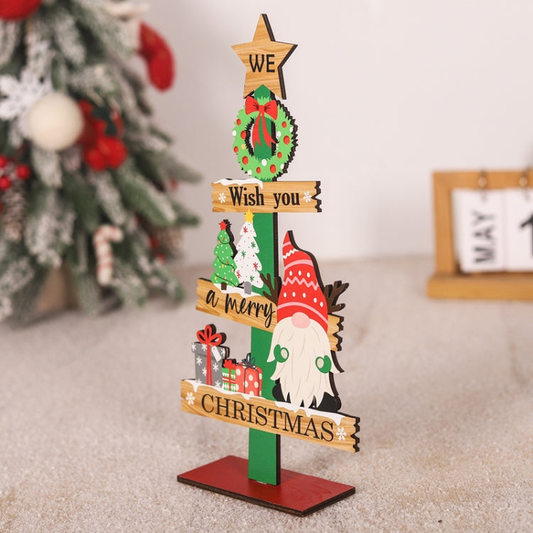 Christmas Decoration Wooden Desktop Ornament Restaurant Bar Scene Layout Decoration Crafts(Elderly) by bashfashion