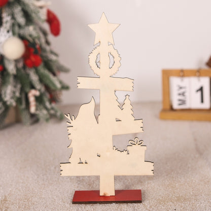 Christmas Decoration Wooden Desktop Ornament Restaurant Bar Scene Layout Decoration Crafts(Elderly) by bashfashion