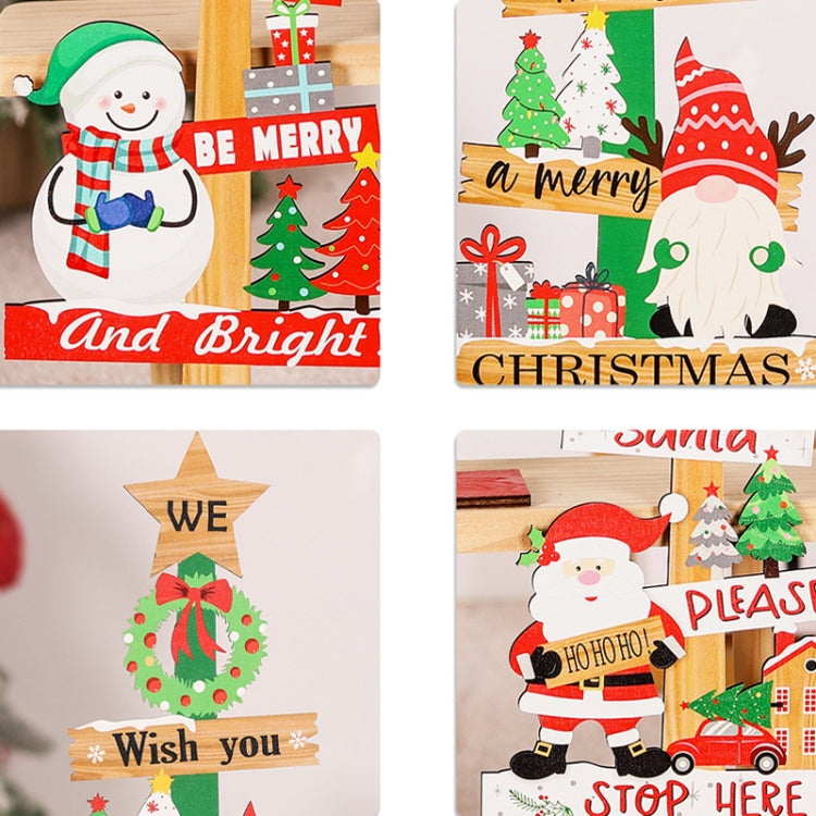 Christmas Decoration Wooden Desktop Ornament Restaurant Bar Scene Layout Decoration Crafts(Elderly) by bashfashion