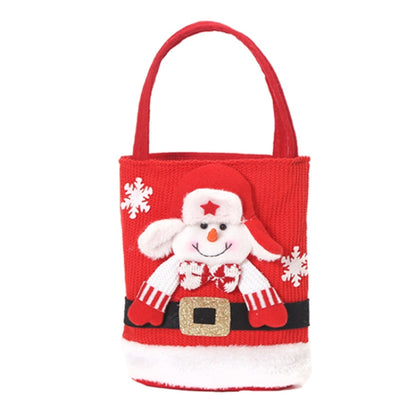 Cute Large Capacity Christmas Decorations Gift Bag Kids Candy Tote Bag(Snowman) by bashfashion