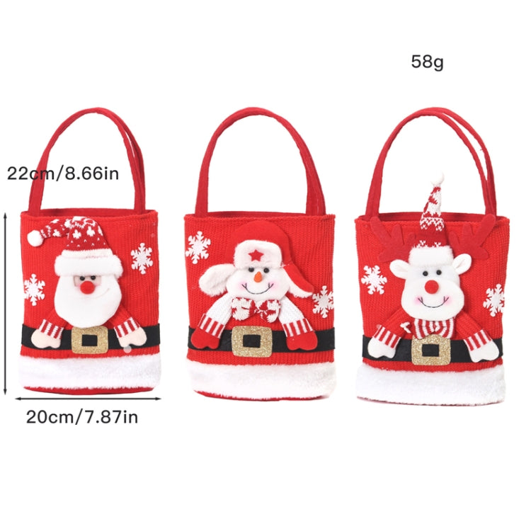 Cute Large Capacity Christmas Decorations Gift Bag Kids Candy Tote Bag(Elk) by bashfashion